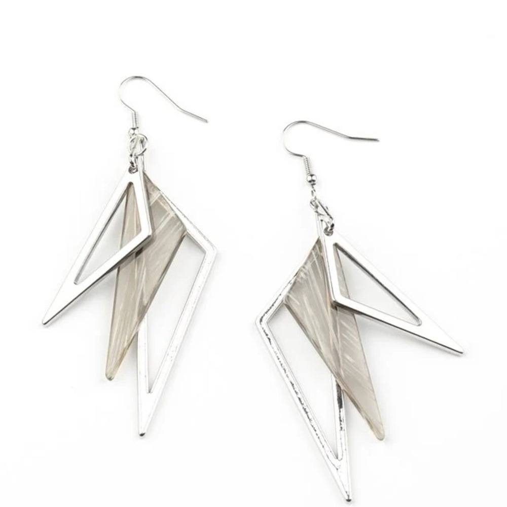Paparazzi Evolutionary Edge silver earrings